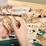 ROKR 3D Ahşap Bulmaca Yetişkinler Çocuklar için Vintage Grand Prix Araba Modeli Kitleri Hediye Genç