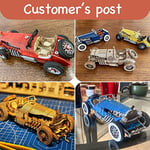 ROKR 3D Ahşap Bulmaca Yetişkinler Çocuklar için Vintage Grand Prix Araba Modeli Kitleri Hediye Genç