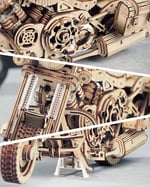 ROKR 3D Ahşap Motosiklet Yapboz-1: 8 Ölçekli Ahşap Model Motosiklet Kitleri Yetişkinler İçin İnşa Edilecek
