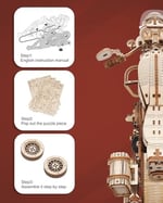ROKR 3D Ahşap Motosiklet Yapboz-1: 8 Ölçekli Ahşap Model Motosiklet Kitleri Yetişkinler İçin İnşa Edilecek