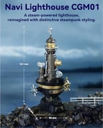 ROKR 3D Yapboz Plastik Metal Modeller Yapı Setleri Yetişkinler, DIY El İşi Hediyeleri Endüstri Şehri (Navi Deniz Feneri) CGM01 - Seçenekler: Retro, Yağ Pompası Jack