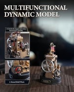 ROKR Metal 3D Yapboz Mekanik Model Kitleri, Platsic DIY Endüstriyel Şehir El Sanatları Hediyeleri (Mors Telgrafı)