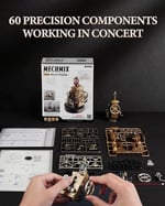 ROKR Metal 3D Yapboz Mekanik Model Kitleri, Platsic DIY Endüstriyel Şehir El Sanatları Hediyeleri (Mors Telgrafı)
