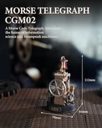 ROKR Metal 3D Yapboz Mekanik Model Kitleri, Platsic DIY Endüstriyel Şehir El Sanatları Hediyeleri (Mors Telgrafı)