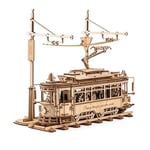 ROKR Yetişkinler için 3D Ahşap Model Kitleri 3D Bulmaca Araba Modeli Kitleri Abd Çocuklar Mekanik Dişli, Klasik Şehir Tramvay LK801