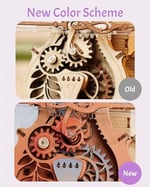 ROKR Yetişkinler için 3D Yapboz Ahşap Model Kitleri, Ahşap modeller Sihirli Çello Müzik Kutusu Mekanik Model 3D Ahşap Yapboz Gençler ve Yetişkinler için Doğum Günü Hediyeleri (Muhteşem Düşler