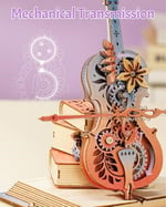 ROKR Yetişkinler için 3D Yapboz Ahşap Model Kitleri, Ahşap modeller Sihirli Çello Müzik Kutusu Mekanik Model 3D Ahşap Yapboz Gençler ve Yetişkinler için Doğum Günü Hediyeleri (Muhteşem Düşler