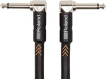 Roland Black-Serie Patch/Pedal Kablosu - Patch/Pedal Kablosu - Açılı 6,3 mm Jak Fişi, Uzunluk: 15 cm - RIC-BPC