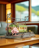 Rolife 3D Yapboz Sakura Seyahat Yetişkinler için Ahşap Yapboz Sakura Densya LED Animasyon Sahnesi Ev Dekorasyonu Kadın/Erkek için Doğum Günü Hediyeleri