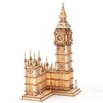 Rolife Ahşap Yapboz Yetişkin 3D Model Yapımı Ahşap Yapı Kiti Yetişkin Gençler için 220 Parça, Big Ben