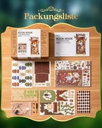 Rolife Book Nook Kit Fall into Wonder DIY (kendin yap) minyatür ev model kitleri, çalışma masası, kitaplık dekorasyonu, aynalı illüzyonlu 3D yapboz, Noel, doğum günü hediyeleri