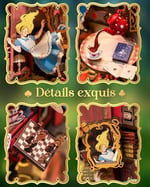 Rolife Book Nook Kit Fall into Wonder DIY (kendin yap) minyatür ev model kitleri, çalışma masası, kitaplık dekorasyonu, aynalı illüzyonlu 3D yapboz, Noel, doğum günü hediyeleri