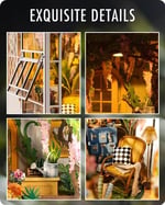 Rolife Kendin Yap Kitap Nook Kiti Bahçe Evi, Kendin Yap Minyatür Kitapçı Kiti 3D Yaratıcı Dekoratif Kitap Desteği Kitaplık Ekleme Yetişkinler için 3D Yapboz, Cadılar Bayramı/Noel Dekorasyonları