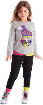Roller Star Kız Çocuk T-shirt Pantolon Takım
