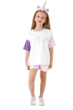 Roly Poly Kız Çocuk Krem Şortlu Takım, 2-4 Yaş, 8681255943858