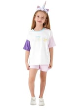 Roly Poly Kız Çocuk Krem Şortlu Takım, 2-4 Yaş, 8681255943858