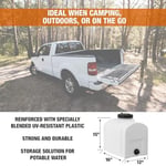 RomoTech 82123879 Kubbeli Polietilen Rezervuar Su Tankı, Çiftçilik İnşaatı ve Daha Fazlası, 20,5 Litre, Sele