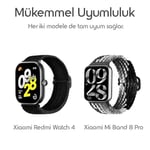 Rongep [Classical Loop] Xiaomi Redmi Watch 6/5/4/Mi Band 10 Pro/9 Pro/8 Pro ile Uyumlu Örgü Kordon Konforlu Mi Band 10 Pro Kordon Terletmeyen Elastik Kumaşlı Redmi Wa - Seçenekler: Siyah, Haki, Renkli