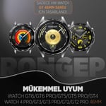 Rongep Huawei ile Uyumlu Fabric Loop 22mm Kordon GT6/GT6 Pro/GT5/GT5 Pro/GT4/GT3/GT3 Pro 46mm için Cırt Cırt Tasarım Yumuşak ve Konforlu GT6 Kordon Rahat  - Seçenekler: Green-Orange, Black, Scuba Blue