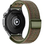 Rongep Huawei ile Uyumlu Fabric Loop 22mm Kordon GT6/GT6 Pro/GT5/GT5 Pro/GT4/GT3/GT3 Pro 46mm için Cırt Cırt Tasarım Yumuşak ve Konforlu GT6 Kordon Rahat  - Seçenekler: Green-Orange, Black, Scuba Blue