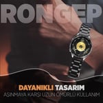 Rongep Huawei ile Uyumlu [Kısaltma Aparatlı] 22mm Çelik Kordon GT6/GT6 Pro/GT5/GT5 Pro/GT4/GT3/GT3 Pro/GT2/GT2 Pro 46mm için Baklalı Model GT6 Pro Kordonu Pasla - Seçenekler: Siyah, Gümüş, Siyah-Gümüş