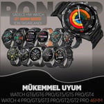 Rongep Huawei ile Uyumlu [Kısaltma Aparatlı] 22mm Çelik Kordon GT6/GT6 Pro/GT5/GT5 Pro/GT4/GT3/GT3 Pro/GT2/GT2 Pro 46mm için Baklalı Model GT6 Pro Kordonu Pasla - Seçenekler: Siyah, Gümüş, Siyah-Gümüş