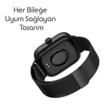 Rongep [Milano Loop] Xiaomi Redmi Watch 6/5/4/Mi Band 10 Pro/9 Pro/8 Pro için Kordon Manyetik Tasarımlı Terletmeyen Mi Band 10 Pro Kordon Nefes Alabilen Metal Hasır Redmi Wa - Seçenekler: Siyah, Gümüş