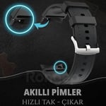 Rongep Samsung ile Uyumlu Deri Görünümlü Hibrit 20mm Silikon Kordon Galaxy Watch 7/6/5/4 Serisi için Galaxy Watch 7 Kordon (40mm/44mm) Watch 6/4 Clas - Seçenekler: Siyah, Kahverengi, Turuncu, Wine Red