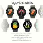 Rongep Samsung ile Uyumlu Yeni Nesil Bağlantı Hasırlı Kumaş Kordon Galaxy Watch 7/6/5/4 Serisi için Galaxy Watch 7 Kordon (40mm/44m - Seçenekler: Black, Canary, Khaki, Orange, Reef, Scuba Black, White