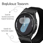 Rongep Samsung ile Uyumlu Yeni Nesil Bağlantı Hasırlı Kumaş Kordon Galaxy Watch 7/6/5/4 Serisi için Galaxy Watch 7 Kordon (40mm/44m - Seçenekler: Black, Canary, Khaki, Orange, Reef, Scuba Black, White