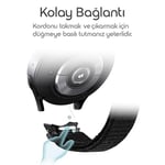 Rongep Samsung ile Uyumlu Yeni Nesil Bağlantı Hasırlı Kumaş Kordon Galaxy Watch 7/6/5/4 Serisi için Galaxy Watch 7 Kordon (40mm/44m - Seçenekler: Black, Canary, Khaki, Orange, Reef, Scuba Black, White
