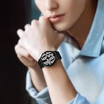 Rongep Samsung ile Uyumlu Yeni Nesil Bağlantı Hasırlı Kumaş Kordon Galaxy Watch 7/6/5/4 Serisi için Galaxy Watch 7 Kordon (40mm/44m - Seçenekler: Black, Canary, Khaki, Orange, Reef, Scuba Black, White