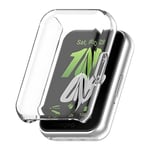 Rongep [Soft-Case] Samsung Galaxy Fit 3 için 360° Kasa Koruyucu Yumuşak TPU Kılıf Dokunma ve Netliği Etkilemeyen Galaxy Fit3 Koruyucu Darbelere Karşı Samsung Fit 3 Ekran Koruyuculu Kılıf (Şeffaf)