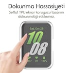 Rongep [Soft-Case] Samsung Galaxy Fit 3 için 360° Kasa Koruyucu Yumuşak TPU Kılıf Dokunma ve Netliği Etkilemeyen Galaxy Fit3 Koruyucu Darbelere Karşı Samsung Fit 3 Ekran Koruyuculu Kılıf (Şeffaf)