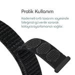 Rongep [Sport Loop] Xiaomi Mi Band 10/9/8 ile Uyumlu Kumaş Kordon Yumuşak ve Konforlu Smart Band10 Kordon Dayanıklı Cırt Cırt Ta - Seçenekler: Siyah, Haki, Kırmızı-Siyah, Kırçıllı Beyaz, Mavi, Neon...