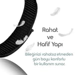 Rongep [Sport Loop] Xiaomi Mi Band 10/9/8 ile Uyumlu Kumaş Kordon Yumuşak ve Konforlu Smart Band10 Kordon Dayanıklı Cırt Cırt Ta - Seçenekler: Siyah, Haki, Kırmızı-Siyah, Kırçıllı Beyaz, Mavi, Neon...