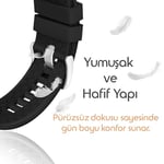 Rongep [Strip Loop] Huawei ile Uyumlu 22mm Kordon GT6/GT6 Pro/GT Runner 2/GT5/5 Pro/GT4/GT3/3 Pro 46mm için Yumuşak Silikonlu GT6 P - Seçenekler: Siyah, Beyaz, Gri, Haki-Siyah, Lacivert, Mavi-Siyah...