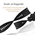 Rongep [Strip Loop] Huawei ile Uyumlu 22mm Kordon GT6/GT6 Pro/GT Runner 2/GT5/5 Pro/GT4/GT3/3 Pro 46mm için Yumuşak Silikonlu GT6 P - Seçenekler: Siyah, Beyaz, Gri, Haki-Siyah, Lacivert, Mavi-Siyah...