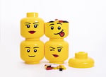Room Copenhagen LEGO Iconic Opbergbox Hoofd Pompoen Küçük Turuncuje, Plastik - Seçenekler: X-Small, Large, Mini, Set, küçük