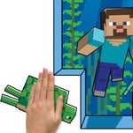 RoomMates RMK5005GM Minecraft Dev Soy ve Yapıştır Duvar Çıkartması, Mavi, Pembe, Yeşil
