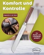 RÖSLE Masterclass Ekmek Bıçağı 12125 - Paslanmaz Çelik 20 cm - Seçenekler: Ekmek bıçağı., Dalgalı kesimli evrensel bıçak., Et bıçağı....