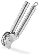 Rösle Sarımsak Presi 12895 - Paslanmaz Çelik 20 cm, Profesyonel Kalitede Zencefil ve Sarımsak Presi, Katlanır Süzgeçli, Bulaşık Makinesinde Yıkanabilir