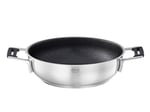 RÖSLE SILENCE PRO servis tavası, çizilmeye karşı dayanıklı birinci sınıf yapışmaz kaplamalı tava, ProResist, silikon kulplar, 24 cm, paslanmaz çelik 18/10, indüksiyonlu ocakla - Bedenler: 20 cm, 24 cm