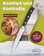 RÖSLE Tradition Tırtıklı Çok Amaçlı Bıçak 12103 - Paslanmaz Çelik 13 cm - Seçenekler: Evrensel bıçak., Bıçak., Ekmek bıçağı, Et bıçağı....