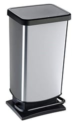 Rotho Paso Çöp Kutusu 40 L, Plastik, Siyah, 40 Liter