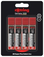 Rotring Super Polimer Kurşun Kalem Ucu (2B), 4'lü Paket, 0.7 mm - 2094211