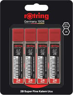 Rotring Super Polimer Kurşun Kalem Ucu (2B), 4'lü Paket, 0.7 mm - 2094211
