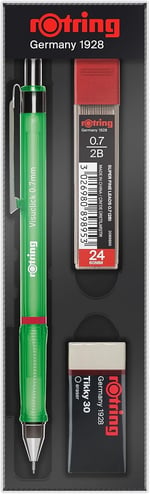 Rotring Visuclick Versatil Kalem 3’lü Okul Seti, Uçlu Kalem 0.7 mm, 0.7 Uç 2B, Silgi Hediye - Mavi