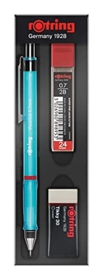 Rotring Visuclick Versatil Kalem 3’lü Okul Seti, Uçlu Kalem 0.7 mm, 0.7 Uç 2B, Silgi Hediye - Mavi