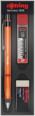 Rotring Visuclick Versatil Kalem 3’lü Okul Seti, Uçlu Kalem 0.7 mm, 0.7 Uç 2B, Silgi Hediye - Mavi